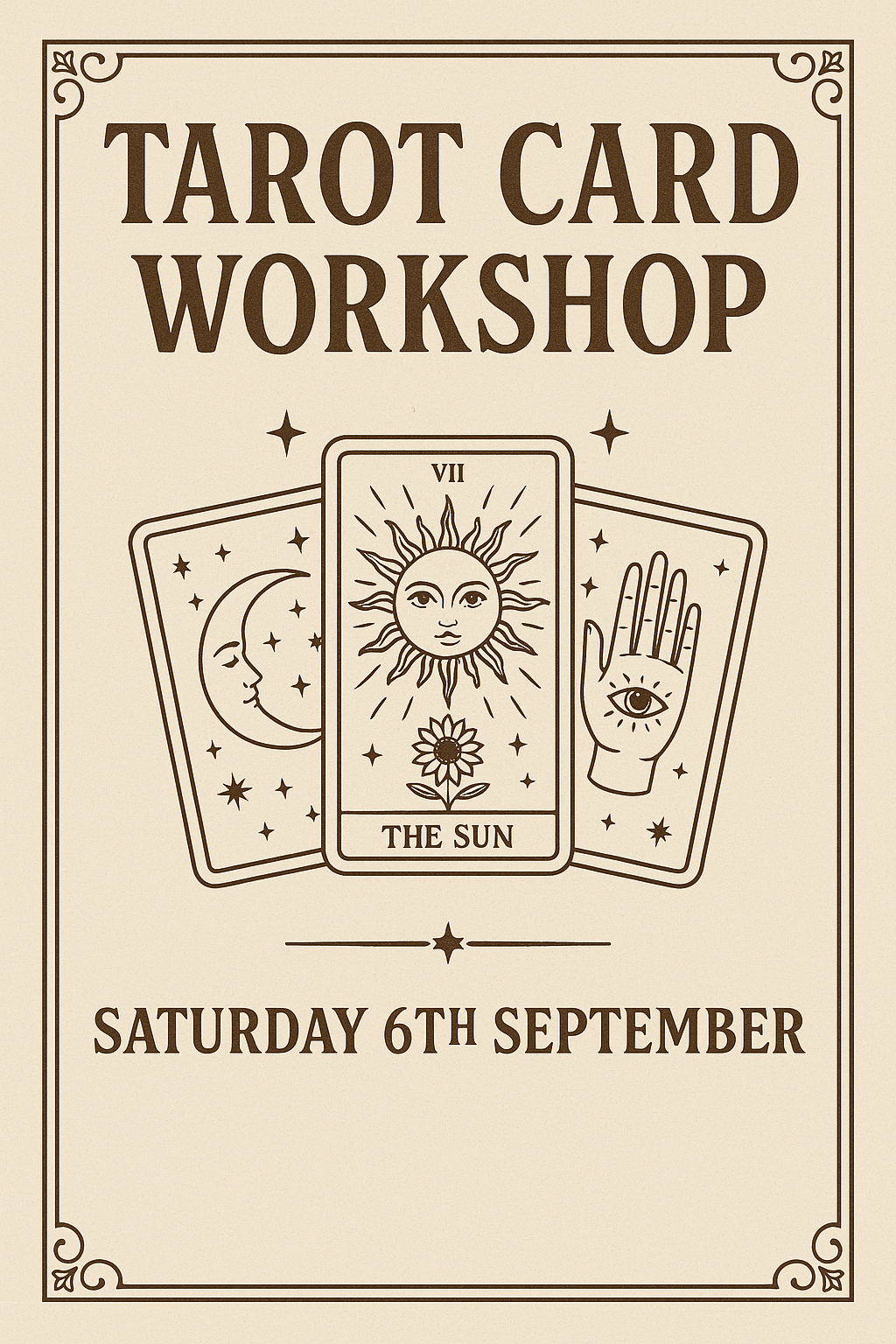 Tarot Card Workshop - Saturday 6th September